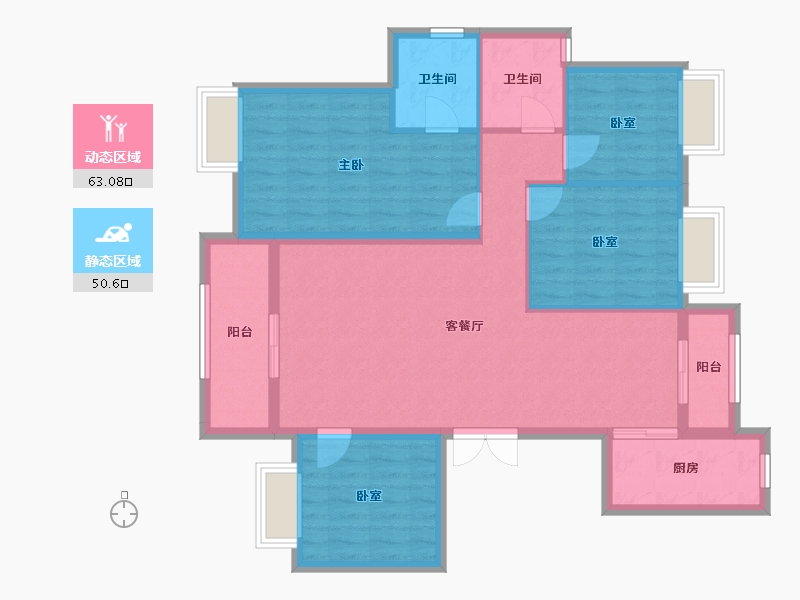 湖南省-永州市-中建滨江新城-112.00-户型库-动静分区