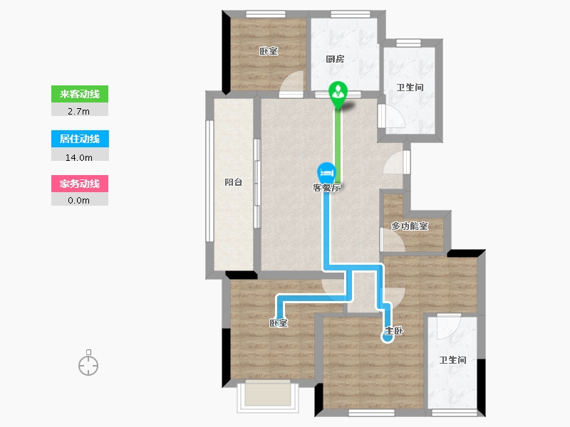 浙江省-杭州市-绿城桂语映月-82.40-户型库-动静线