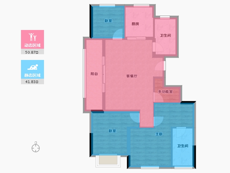 浙江省-杭州市-绿城桂语映月-82.40-户型库-动静分区