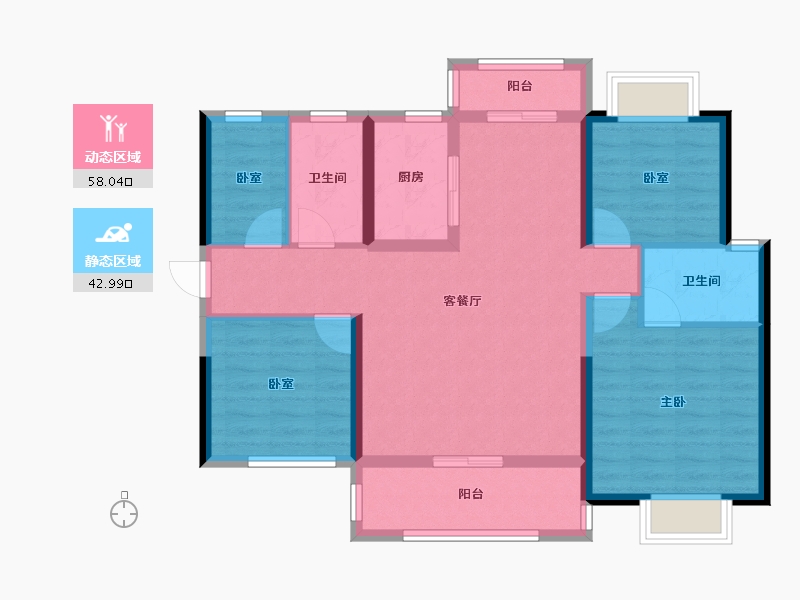 广东省-深圳市-融域名城-100.36-户型库-动静分区