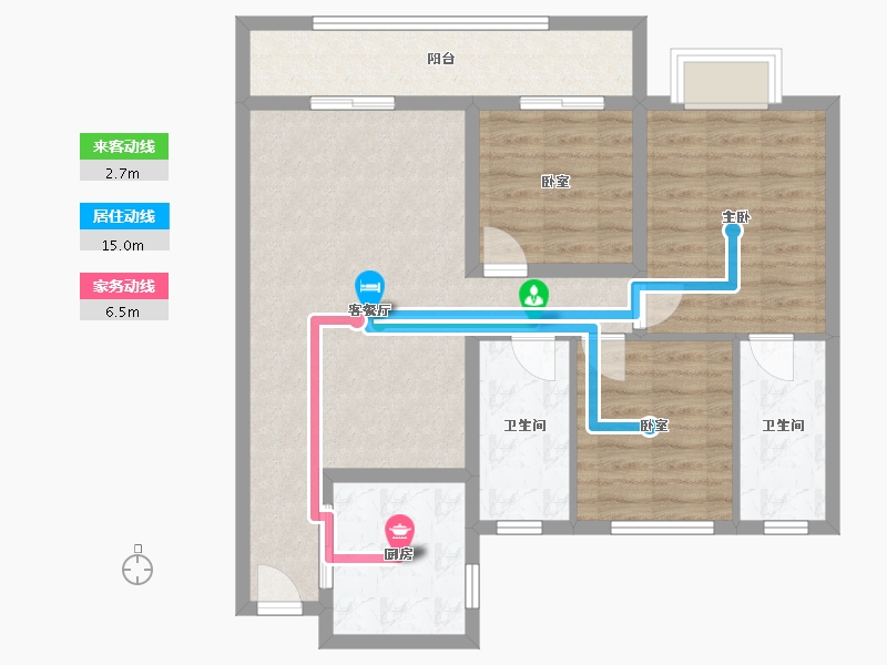 陕西省-西安市-华润置地未来城市-90.00-户型库-动静线