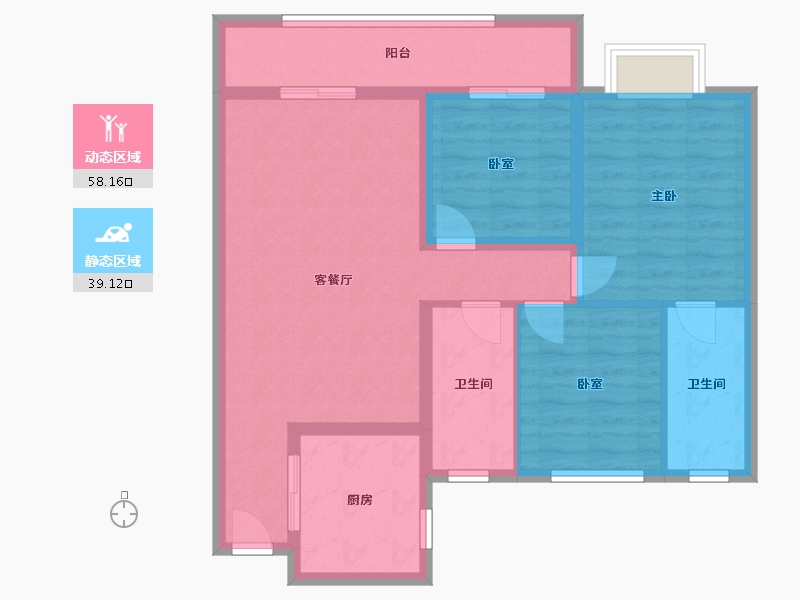 陕西省-西安市-华润置地未来城市-90.00-户型库-动静分区