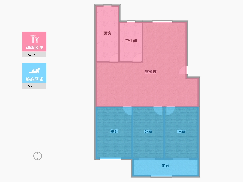 河南省-开封市-开封市通用机械厂商住楼-121.15-户型库-动静分区