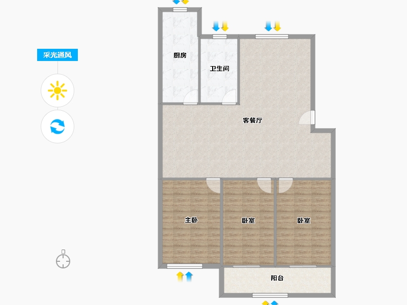 河南省-开封市-开封市通用机械厂商住楼-121.15-户型库-采光通风