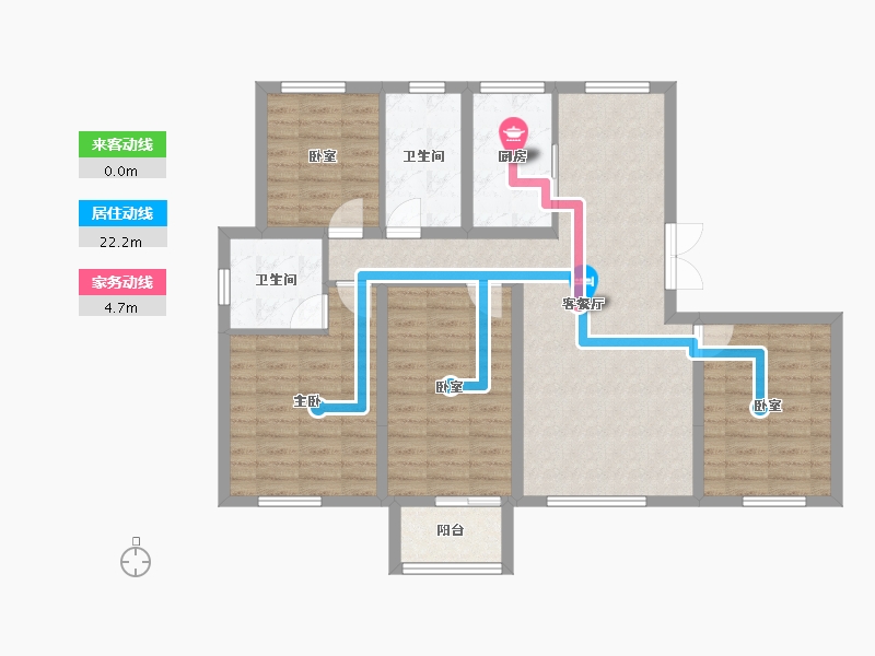 黑龙江省-大庆市-春风十里-117.36-户型库-动静线