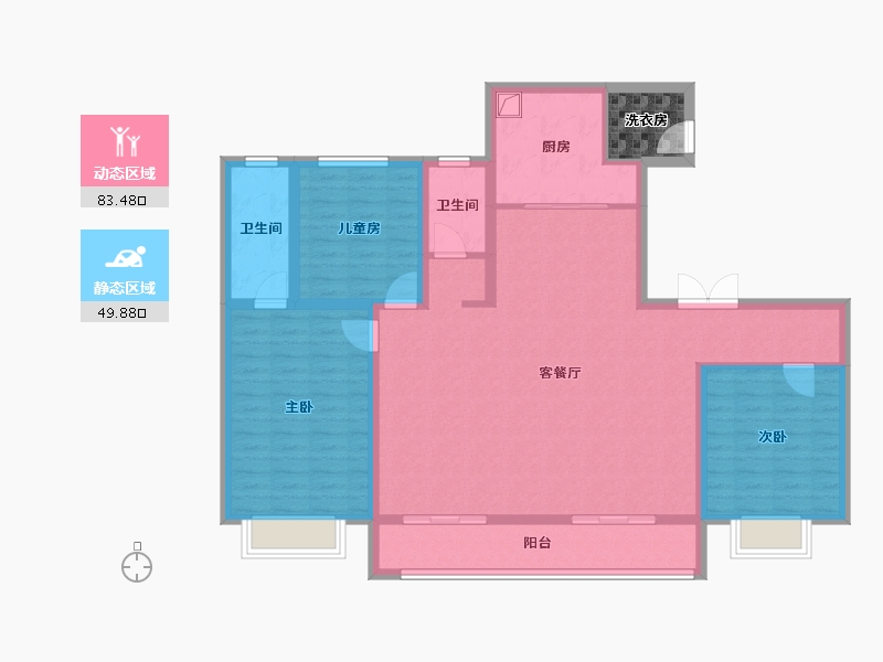 山西省-忻州市-锦钰华府-144.45-户型库-动静分区