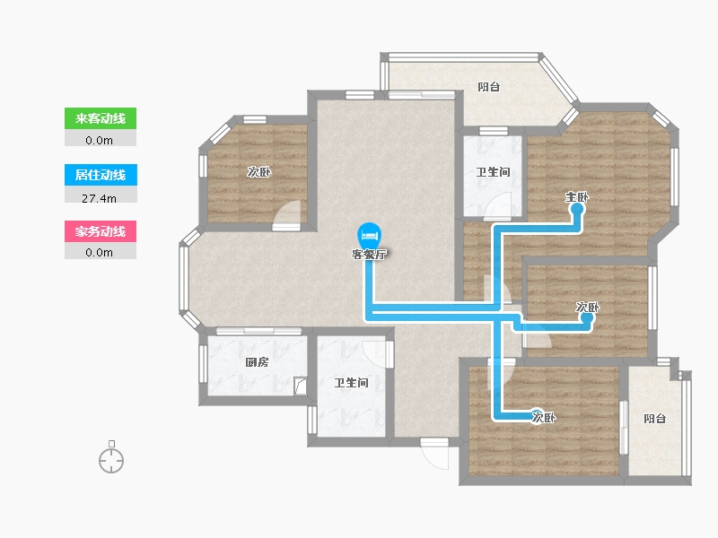 浙江省-衢州市-华达阳光新城-123.50-户型库-动静线