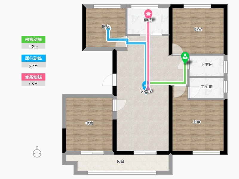 江苏省-徐州市-明发水韵桃源-109.54-户型库-动静线