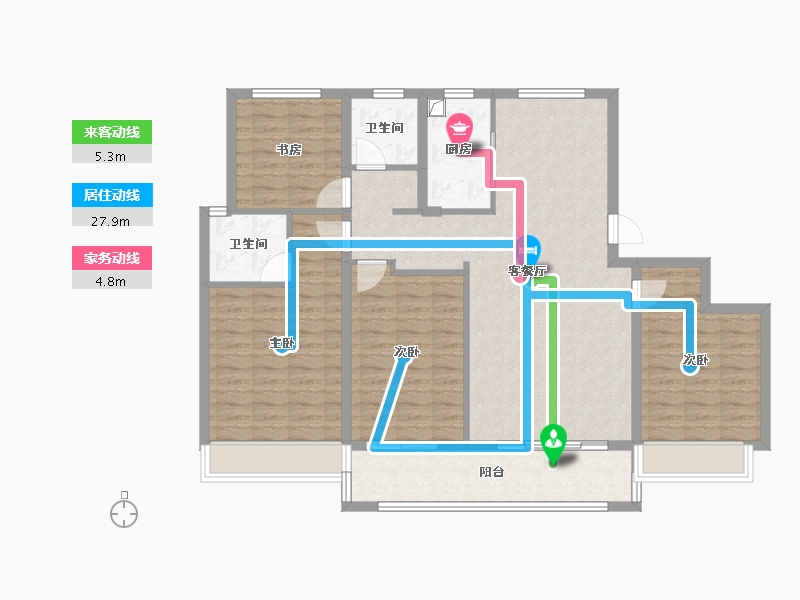 浙江省-台州市-永宁春晖-116.10-户型库-动静线