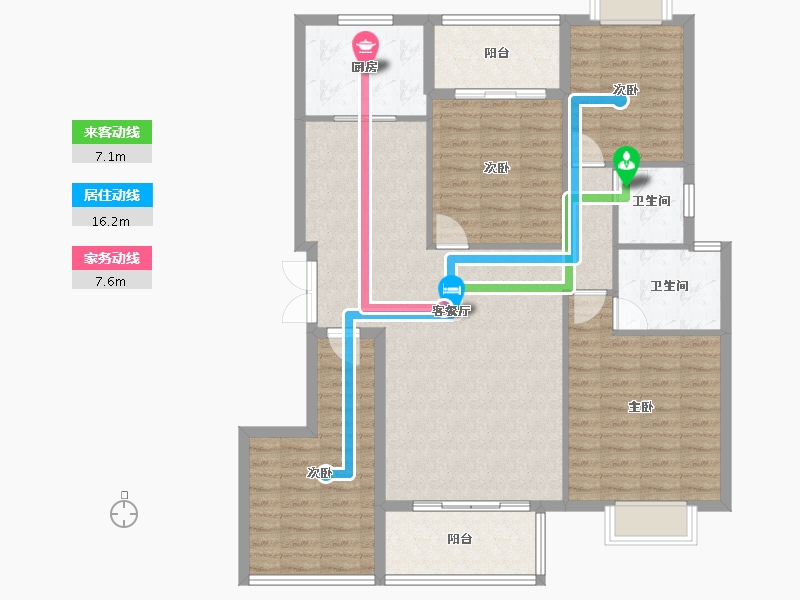 贵州省-安顺市-睿创云玺-108.45-户型库-动静线