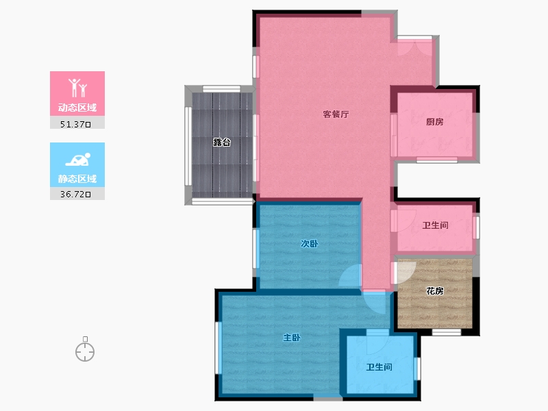 四川省-成都市-龙城国际-81.60-户型库-动静分区