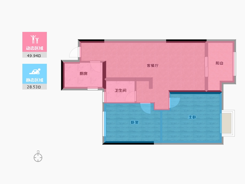 甘肃省-兰州市-兰州兰园-70.40-户型库-动静分区