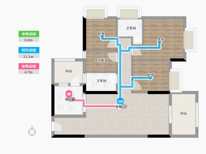 广东省-湛江市-鸿扬清逸阁-110.00-户型库-动静线