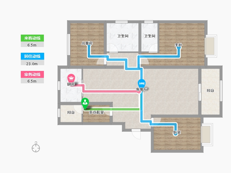 河南省-濮阳市-凤凰城-117.00-户型库-动静线