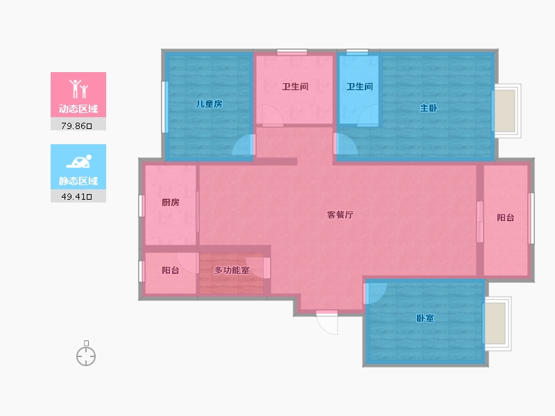 河南省-濮阳市-凤凰城-117.00-户型库-动静分区