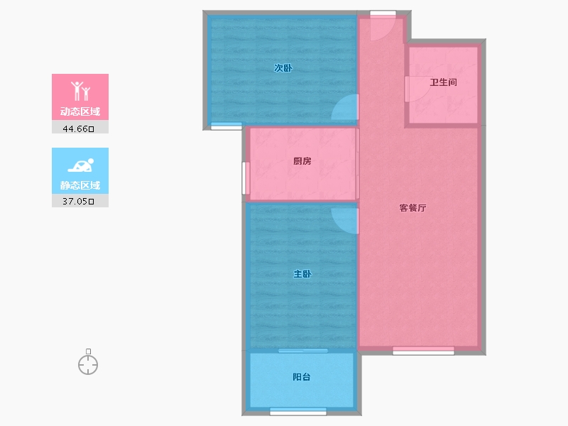 山东省-临沂市-泉府公馆-80.37-户型库-动静分区