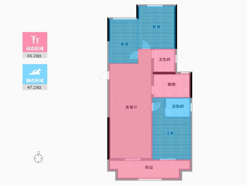 甘肃省-兰州市-兰州兰园-102.40-户型库-动静分区