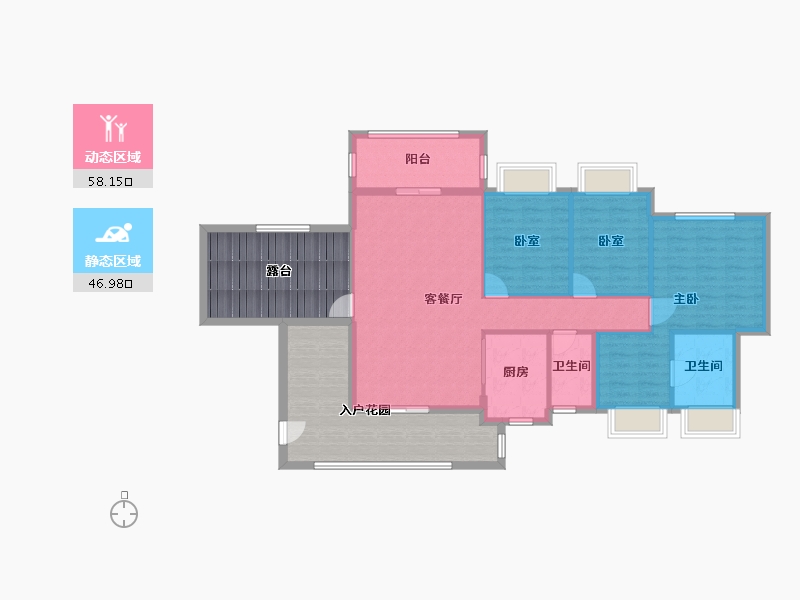 广东省-广州市-星河山海湾-128.00-户型库-动静分区