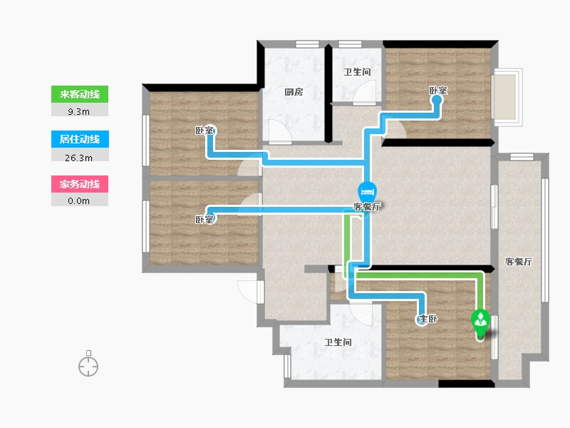 甘肃省-兰州市-兰州兰园-114.40-户型库-动静线