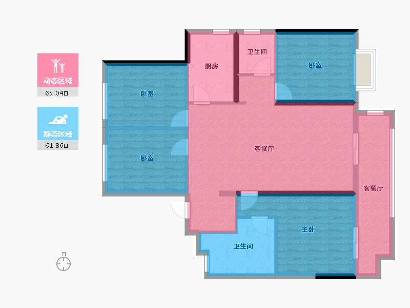 甘肃省-兰州市-兰州兰园-114.40-户型库-动静分区