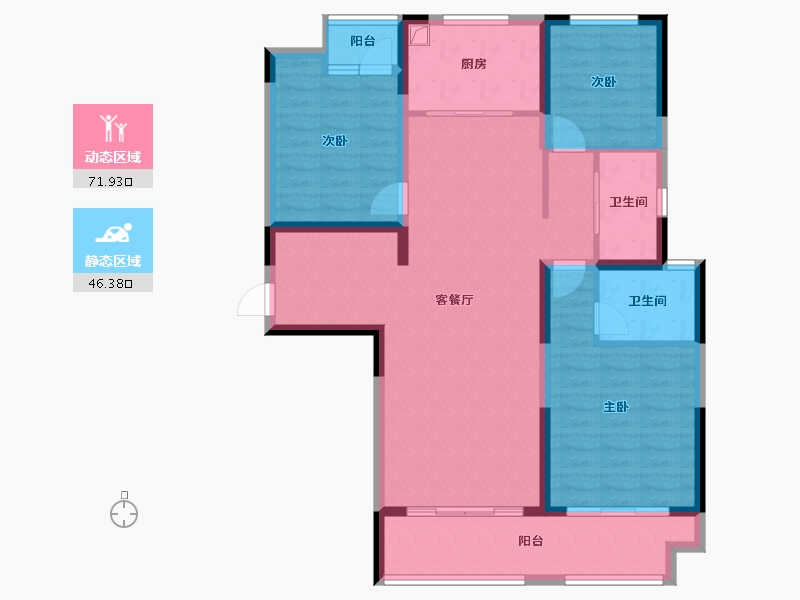 山东省-滨州市-儒苑上邦-106.04-户型库-动静分区