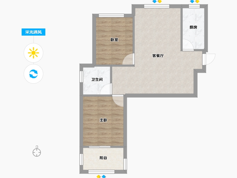 浙江省-杭州市-丁山郡府-62.00-户型库-采光通风