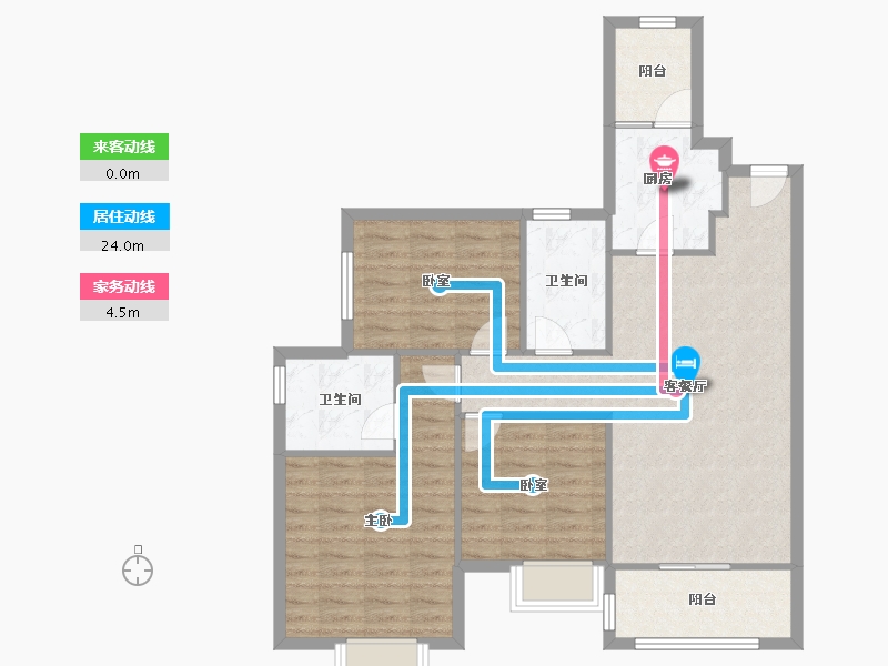 重庆-重庆市-恒大未来城一街区-89.36-户型库-动静线