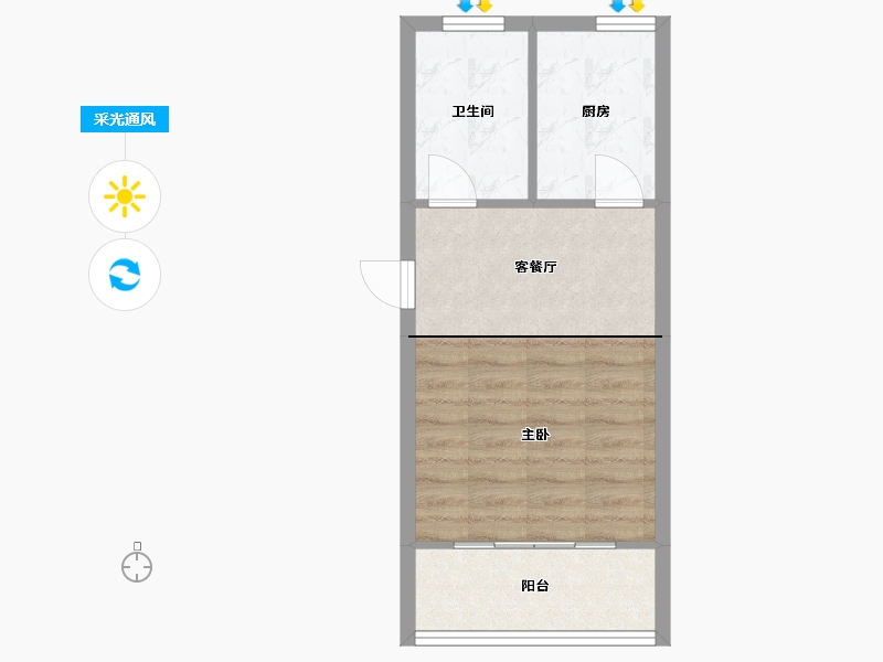 江苏省-苏州市-碧水佳园-40.00-户型库-采光通风