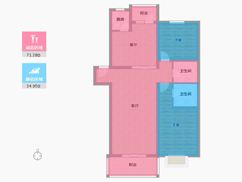 北京-北京市-望都家园-94.58-户型库-动静分区