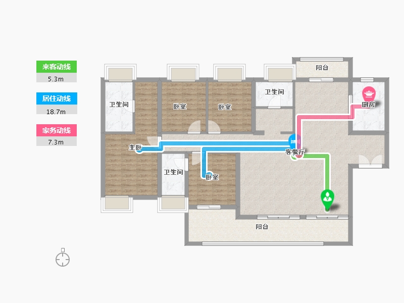 广东省-阳江市-绿地-148.00-户型库-动静线