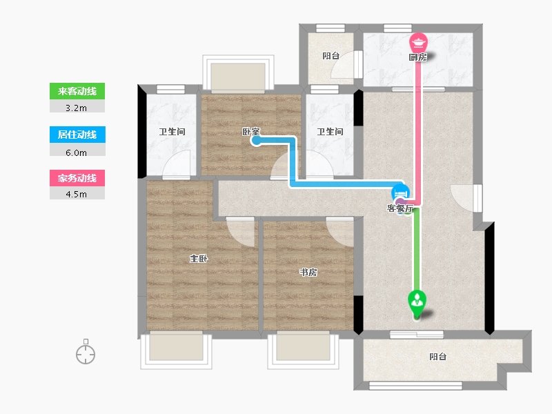 陕西省-安康市-安康恒大未来城-87.24-户型库-动静线