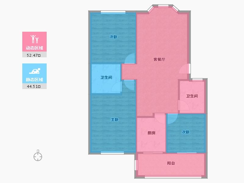 四川省-成都市-西南交大智能小区二期-105.00-户型库-动静分区