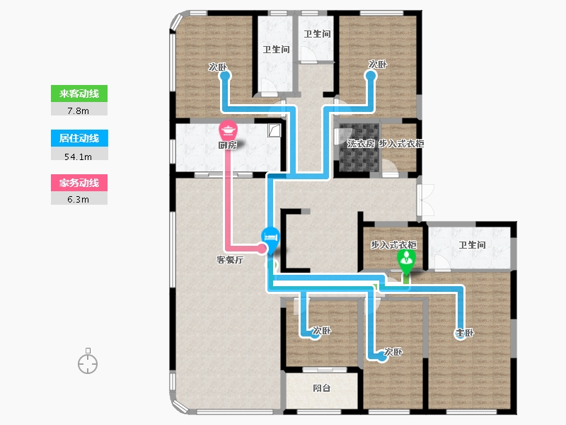 山东省-临沂市-世茂盛世滨江-230.40-户型库-动静线