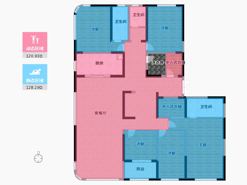 山东省-临沂市-世茂盛世滨江-230.40-户型库-动静分区