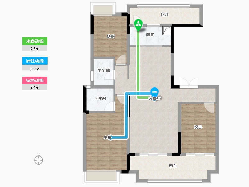 湖北省-恩施土家族苗族自治州-龙凤生态城安澜园-120.00-户型库-动静线