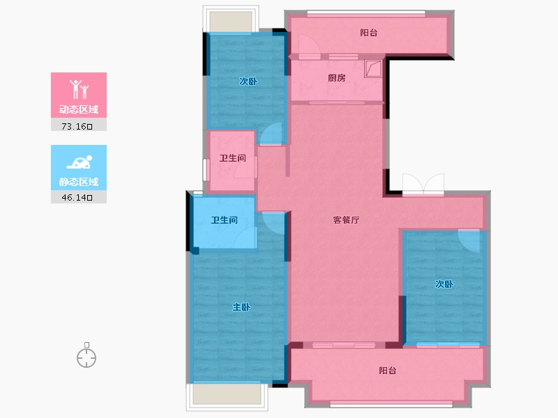 湖北省-恩施土家族苗族自治州-龙凤生态城安澜园-120.00-户型库-动静分区