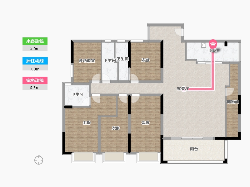 广东省-汕头市-龙禧公寓-183.00-户型库-动静线