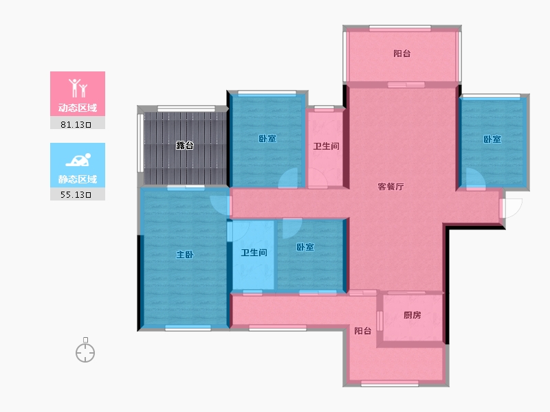 广西壮族自治区-钦州市-正元及第尊府-114.99-户型库-动静分区