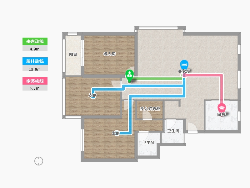 浙江省-绍兴市-望江公寓-117.08-户型库-动静线