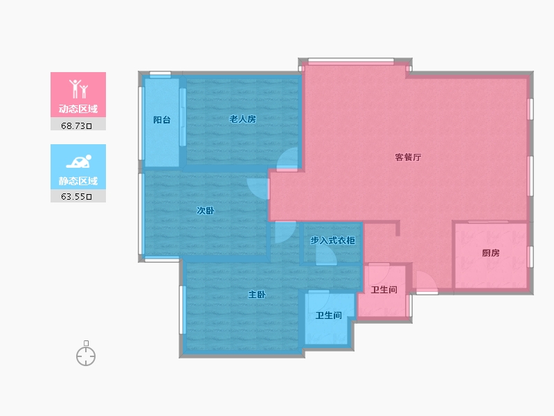 浙江省-绍兴市-望江公寓-117.08-户型库-动静分区