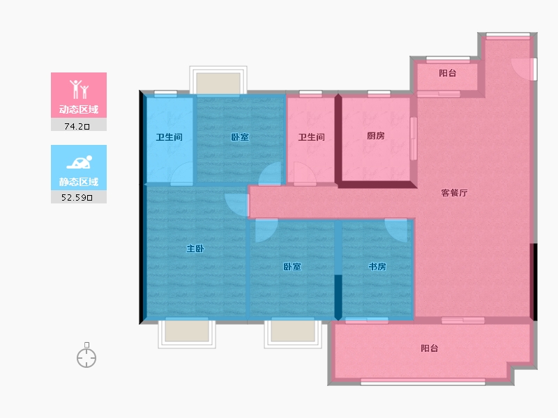 江西省-南昌市-南昌保利和光-五期-114.40-户型库-动静分区