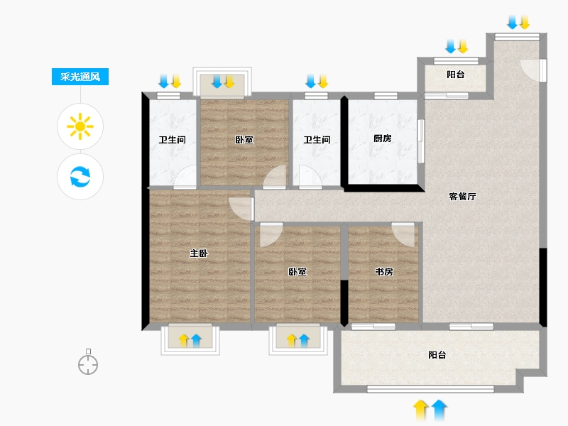 江西省-南昌市-南昌保利和光-五期-114.40-户型库-采光通风