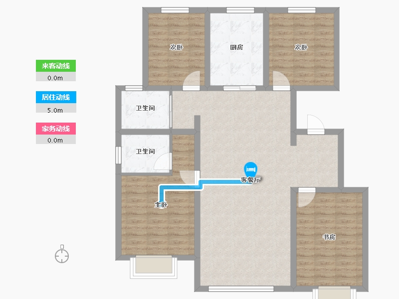 新疆维吾尔自治区-喀什地区-中央公园-115.60-户型库-动静线