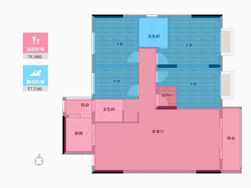 广西壮族自治区-河池市-东谋新城-122.28-户型库-动静分区