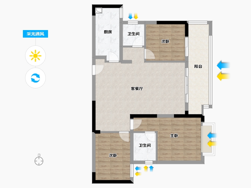 湖南省-株洲市-绿地智慧生态城-97.76-户型库-采光通风