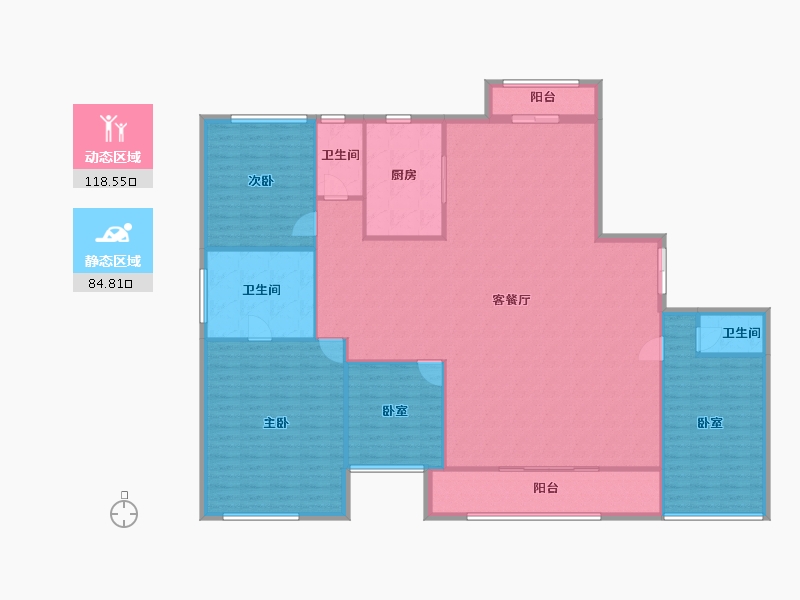 江苏省-盐城市-世茂璀璨星河-237.00-户型库-动静分区