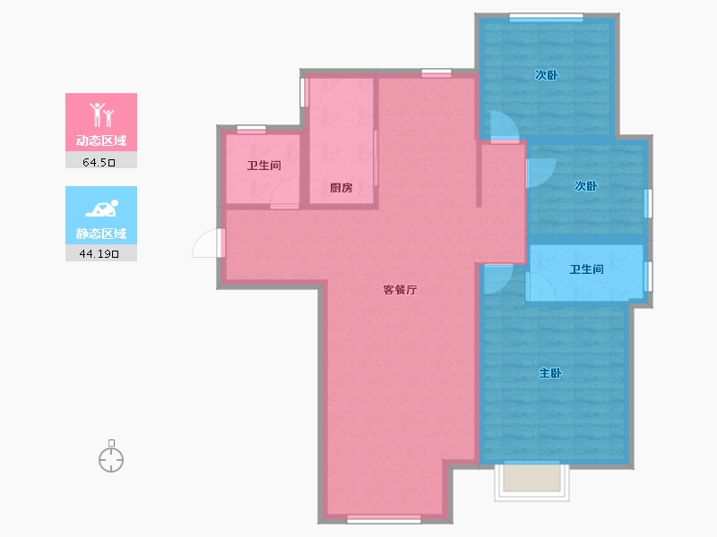 河北省-保定市-东湖尚品-104.00-户型库-动静分区