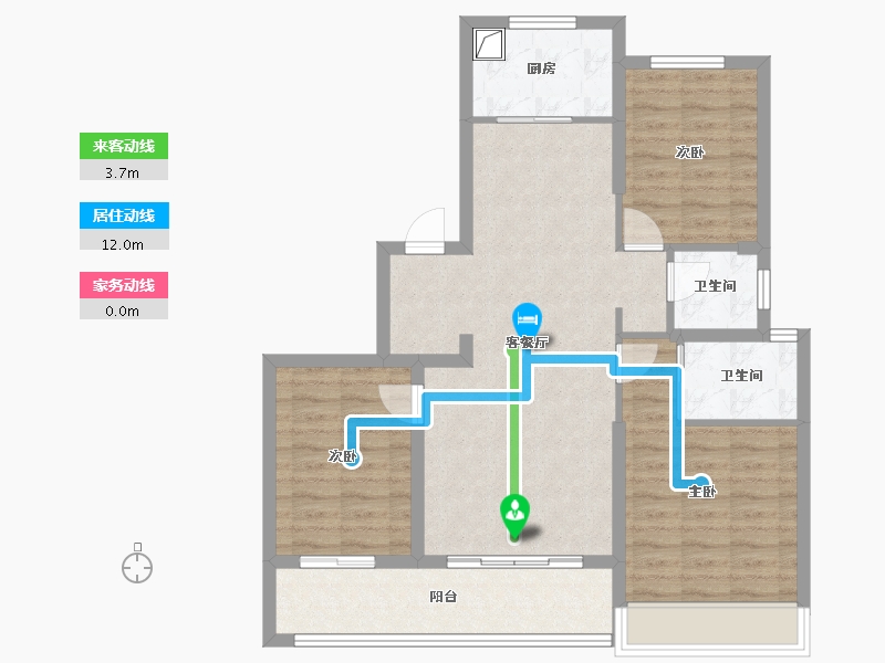 浙江省-温州市-丹枫四季-96.00-户型库-动静线