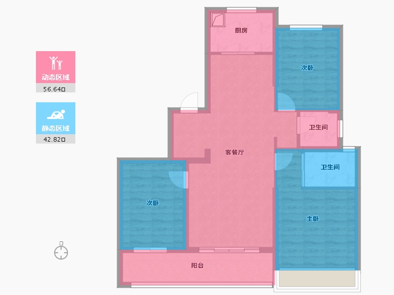 浙江省-温州市-丹枫四季-96.00-户型库-动静分区