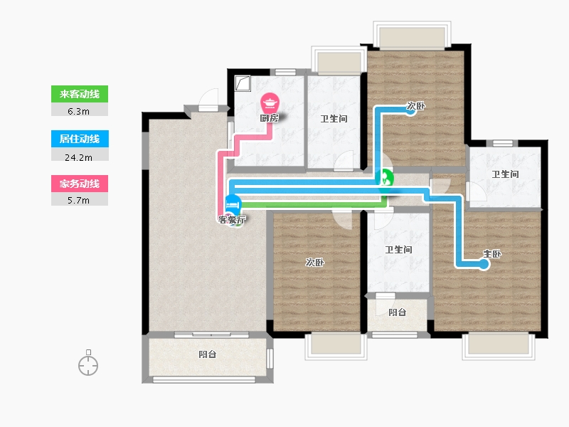 上海-上海市-日月光汇景华庭-3期-130.00-户型库-动静线